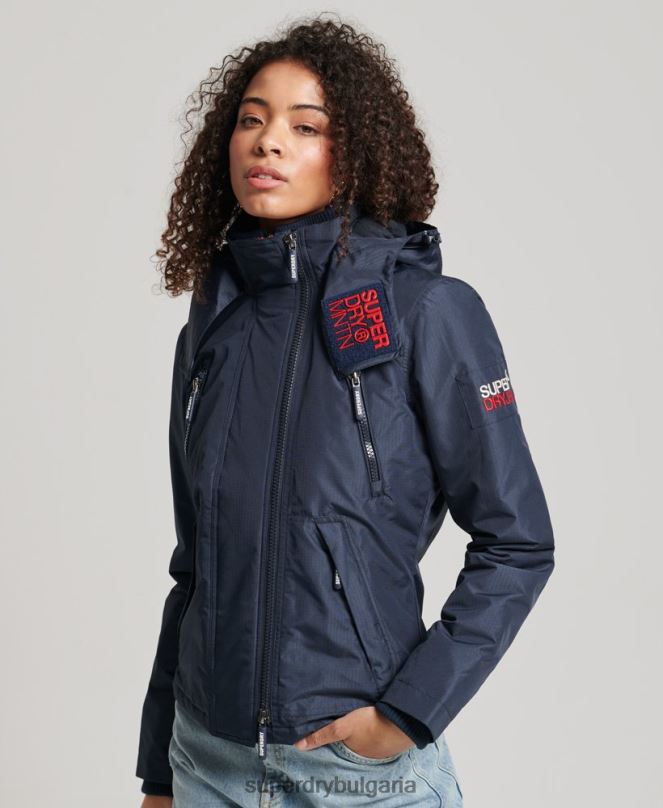 Superdry облекло N00H3558 военноморски флот Жени планинско яке с ветровка