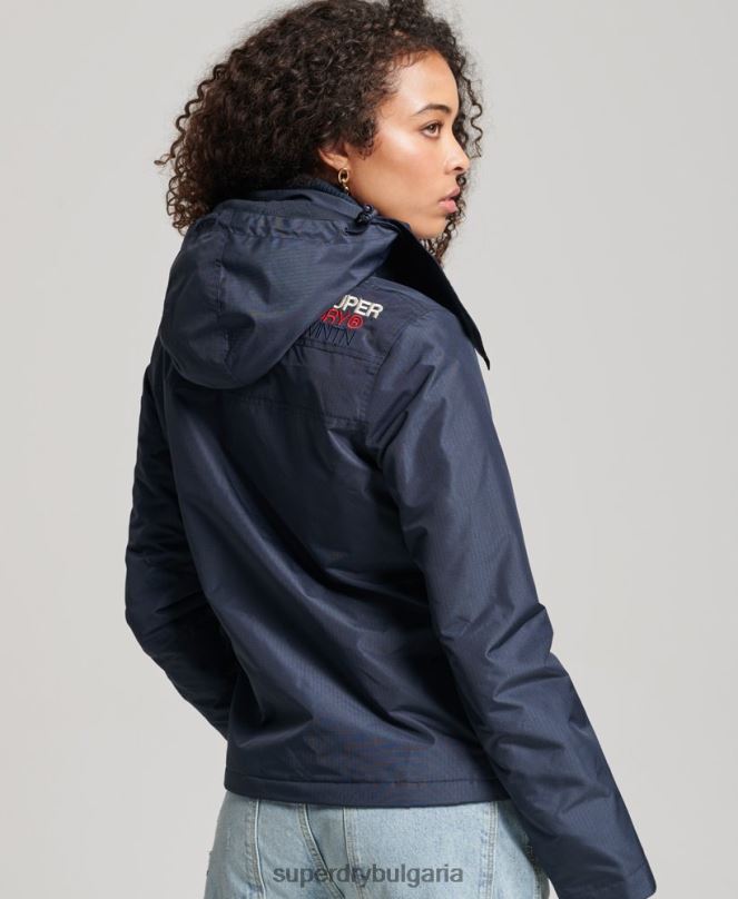 Superdry облекло N00H3558 военноморски флот Жени планинско яке с ветровка