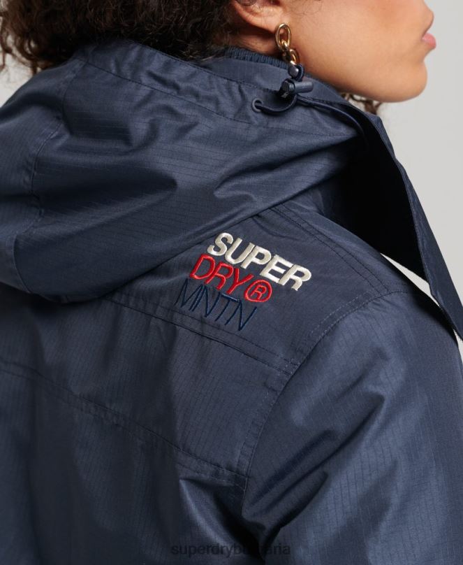Superdry облекло N00H3558 военноморски флот Жени планинско яке с ветровка