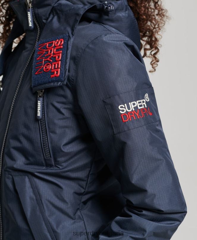 Superdry облекло N00H3558 военноморски флот Жени планинско яке с ветровка