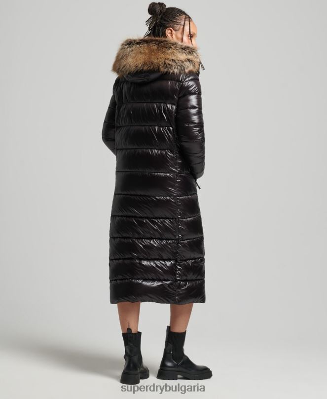 Superdry облекло N00H3562 черен Жени планинско яке Fuji Shine с парагади