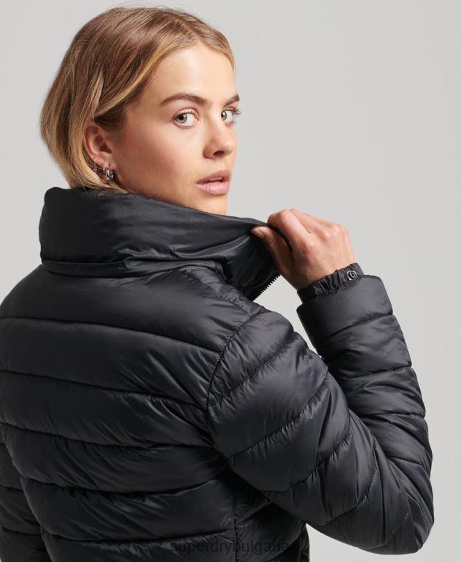 Superdry облекло N00H3565 черен Жени класическо пухено яке с качулка