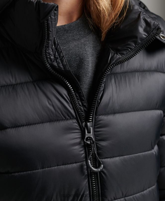 Superdry облекло N00H3565 черен Жени класическо пухено яке с качулка