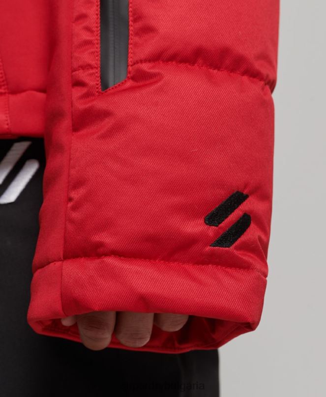 Superdry облекло N00H3566 червен Жени снежно луксозно пухено яке