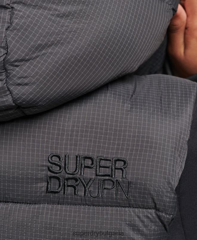 Superdry облекло N00H3581 черен Жени жилетка с кратка подплата