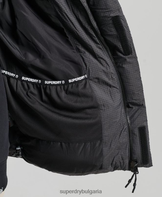 Superdry облекло N00H3581 черен Жени жилетка с кратка подплата