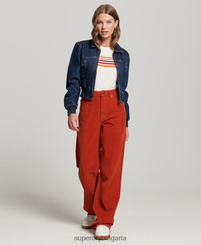 Superdry облекло N00H3589 тъмно синьо Жени инди клубно дънково яке