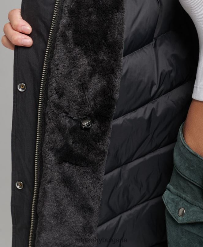 Superdry облекло N00H3598 черен Жени down everest parka