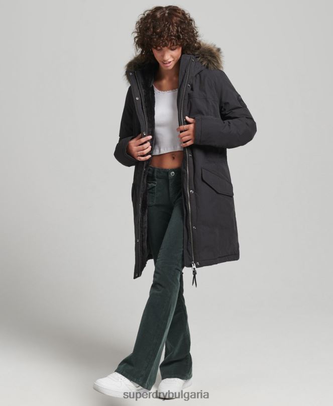 Superdry облекло N00H3598 черен Жени down everest parka