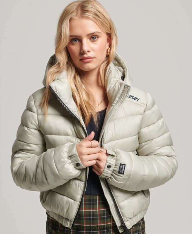 Superdry облекло N00H3614 сиво Жени леко скъсено спортно яке с подплата