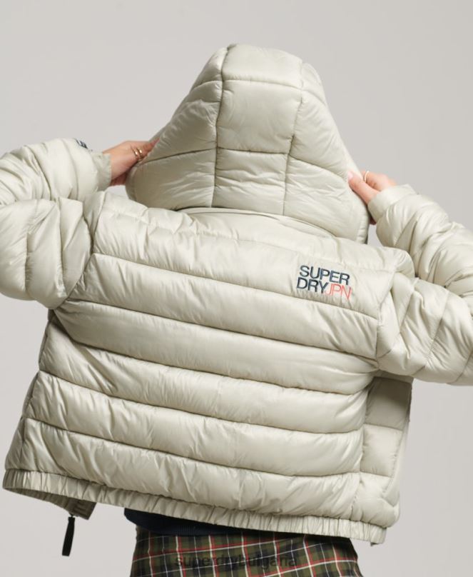 Superdry облекло N00H3614 сиво Жени леко скъсено спортно яке с подплата