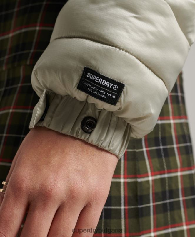 Superdry облекло N00H3614 сиво Жени леко скъсено спортно яке с подплата