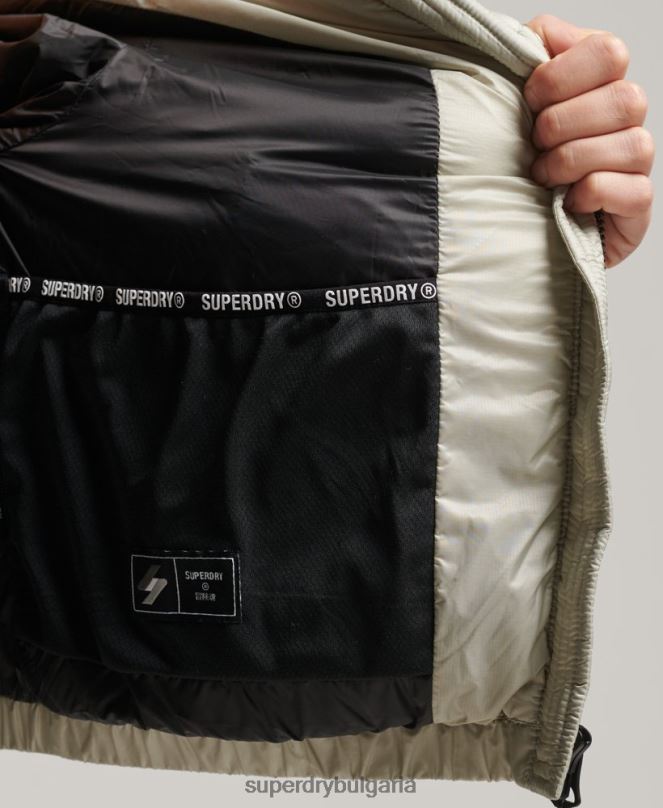Superdry облекло N00H3614 сиво Жени леко скъсено спортно яке с подплата