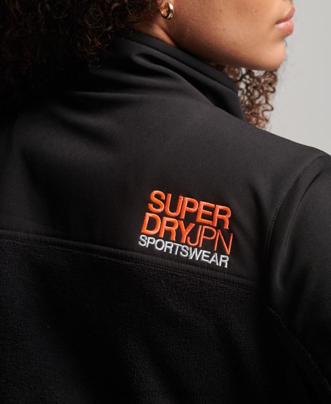 Superdry облекло N00H3615 черен Жени кодово хибридно трекер яке