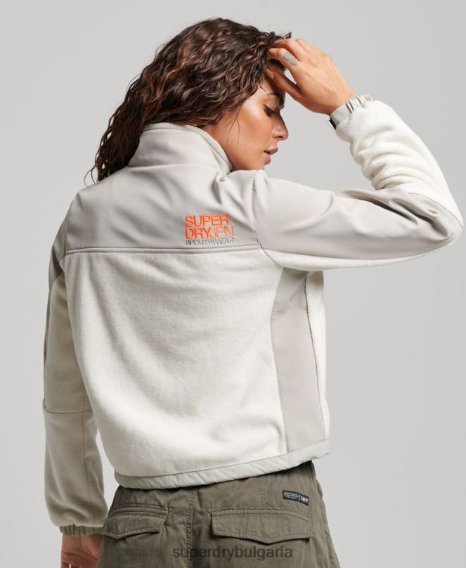 Superdry облекло N00H3616 сметана Жени кодово хибридно трекер яке
