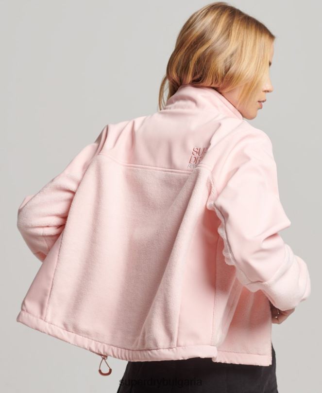 Superdry облекло N00H3617 розово Жени кодово хибридно трекер яке