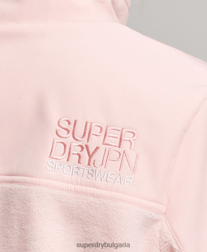 Superdry облекло N00H3617 розово Жени кодово хибридно трекер яке