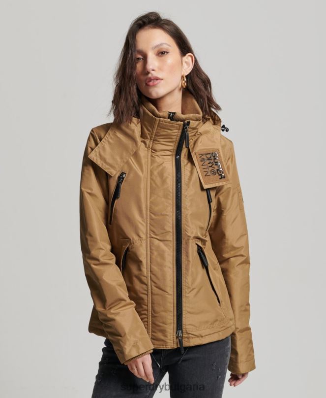 Superdry облекло N00H3618 кафяво Жени планинско яке с ветровка
