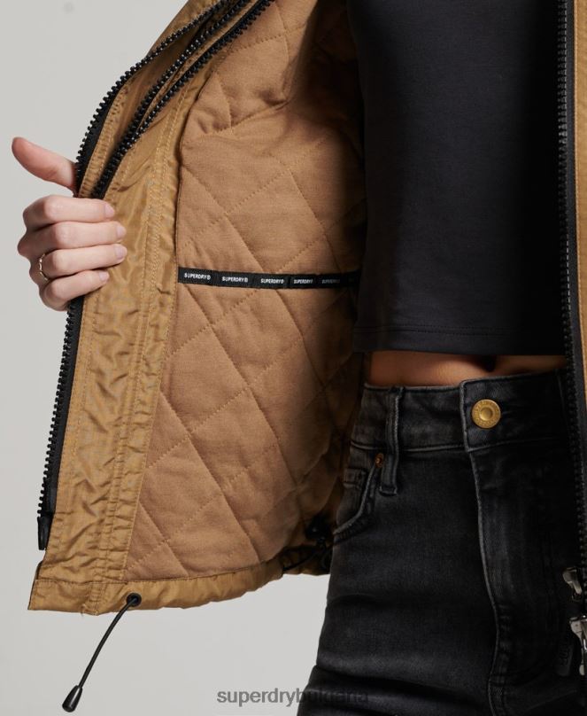 Superdry облекло N00H3618 кафяво Жени планинско яке с ветровка