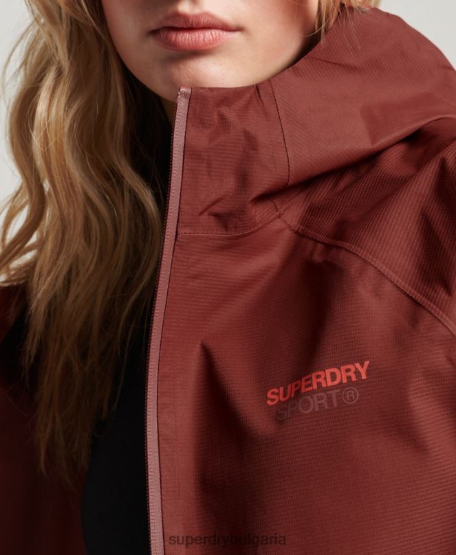 Superdry облекло N00H3620 кафяво Жени водоустойчиво яке
