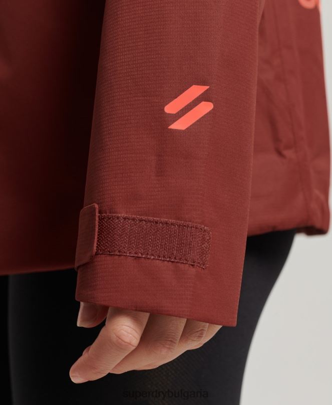 Superdry облекло N00H3620 кафяво Жени водоустойчиво яке