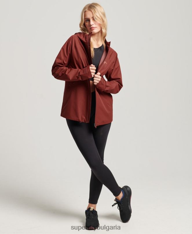 Superdry облекло N00H3620 кафяво Жени водоустойчиво яке