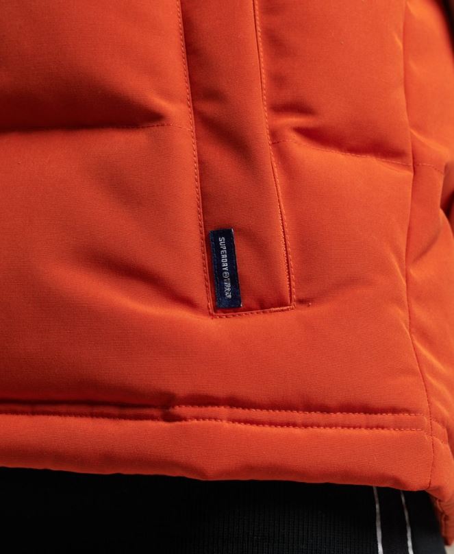 Superdry облекло N00H3621 оранжево Жени ретро жилетка Everest с качулка