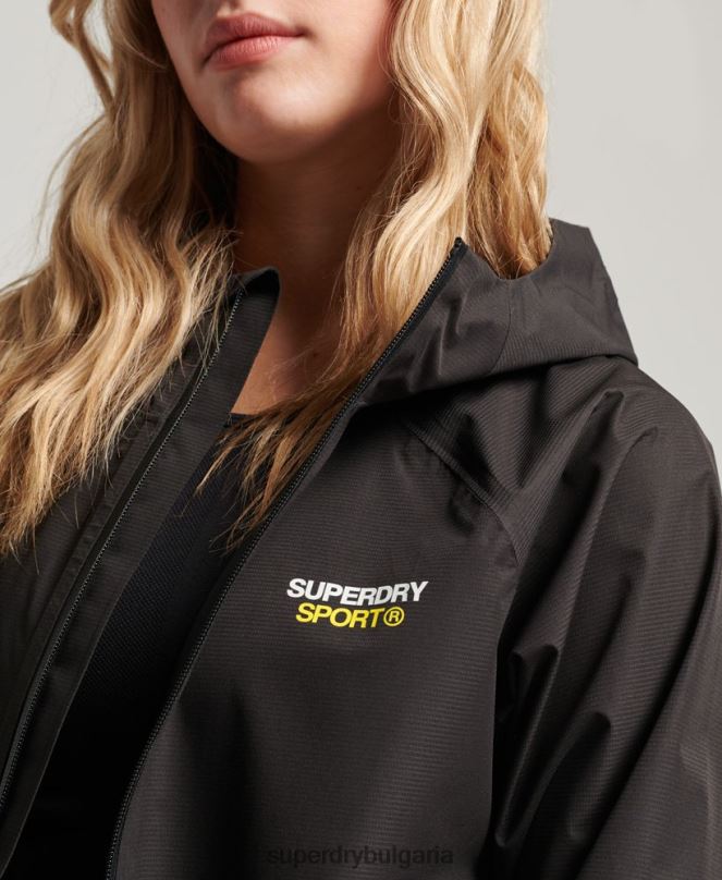 Superdry облекло N00H3625 черен Жени водоустойчиво яке