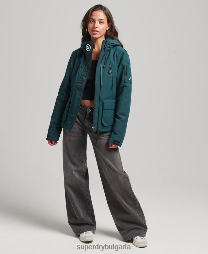 Superdry облекло N00H3629 зелено Жени върховна sd-ветровка с качулка