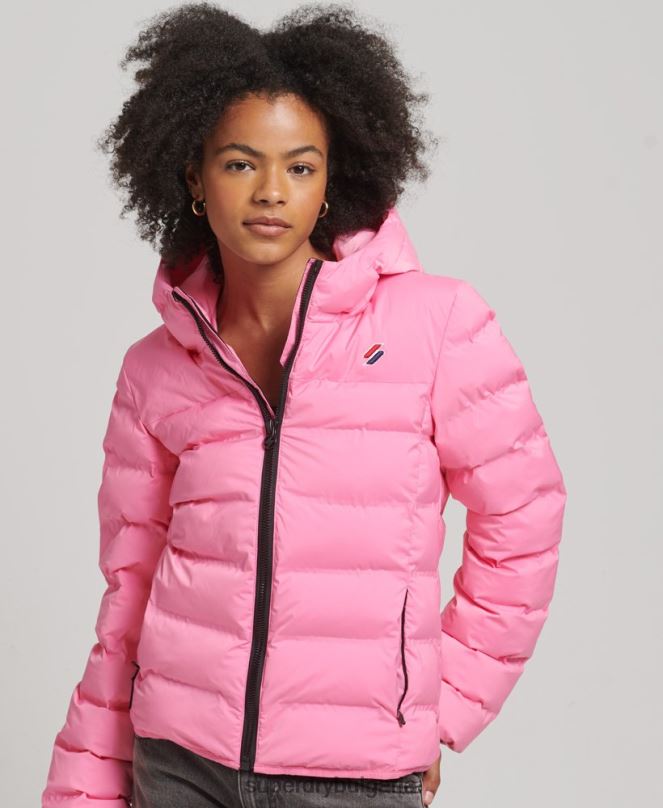 Superdry облекло N00H3631 розово Жени термозапечатано подплатено яке