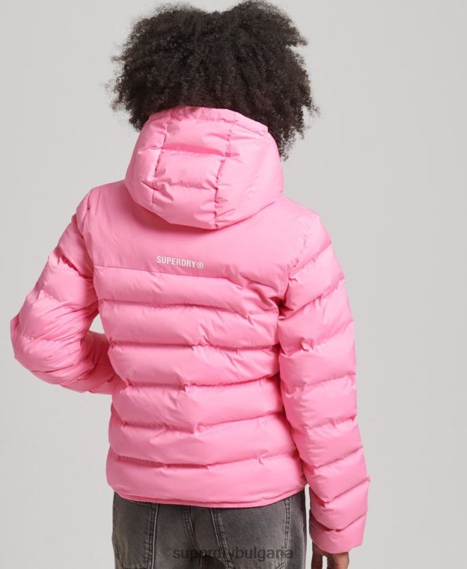 Superdry облекло N00H3631 розово Жени термозапечатано подплатено яке