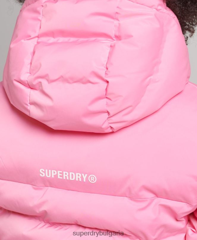 Superdry облекло N00H3631 розово Жени термозапечатано подплатено яке