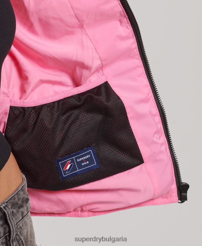 Superdry облекло N00H3631 розово Жени термозапечатано подплатено яке
