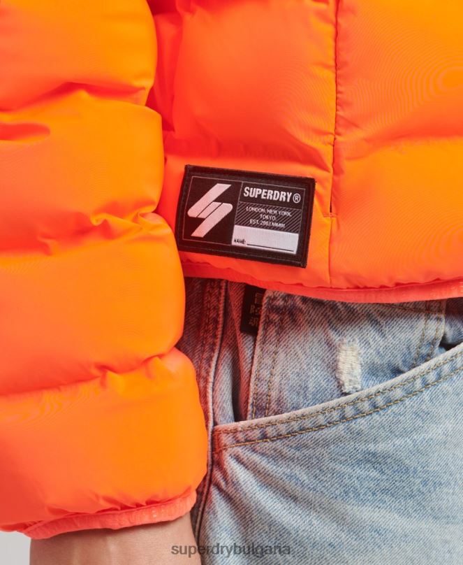 Superdry облекло N00H3635 корал Жени всесезонно подплатено яке