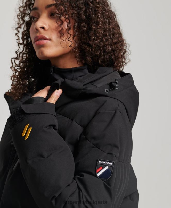Superdry облекло N00H3637 черен Жени motion pro пухено яке