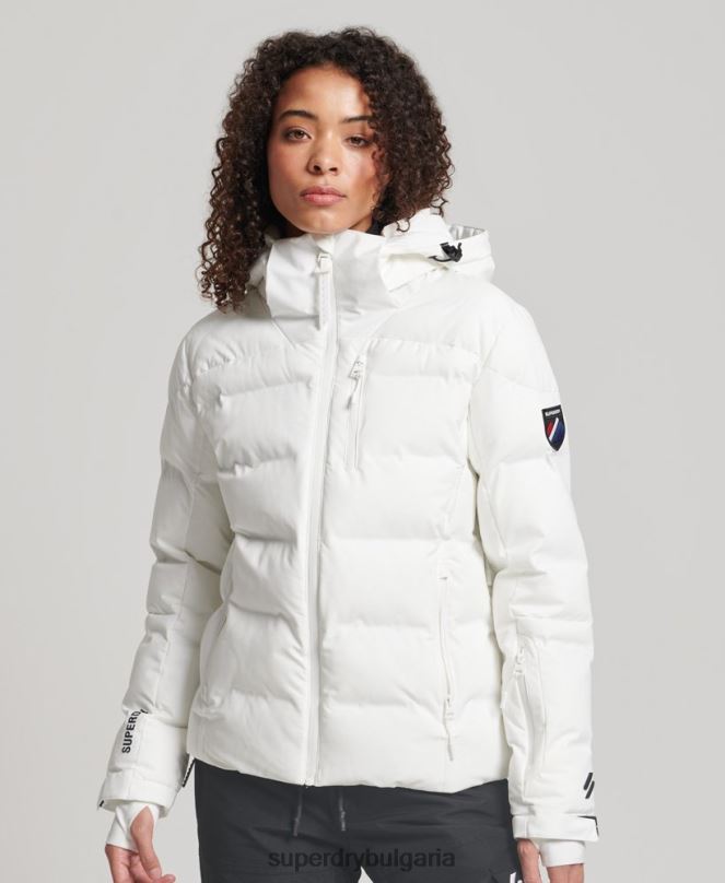 Superdry облекло N00H3638 бяло Жени motion pro пухено яке