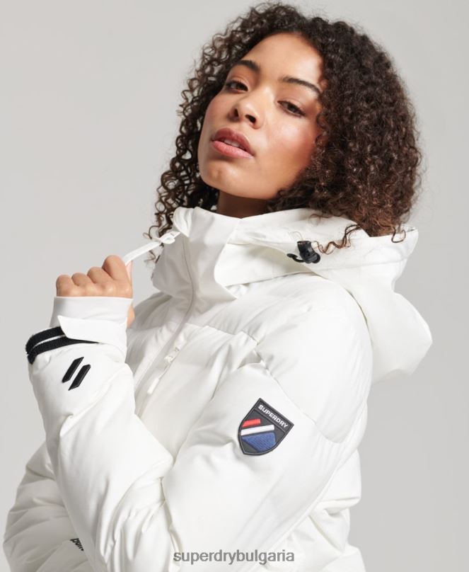 Superdry облекло N00H3638 бяло Жени motion pro пухено яке
