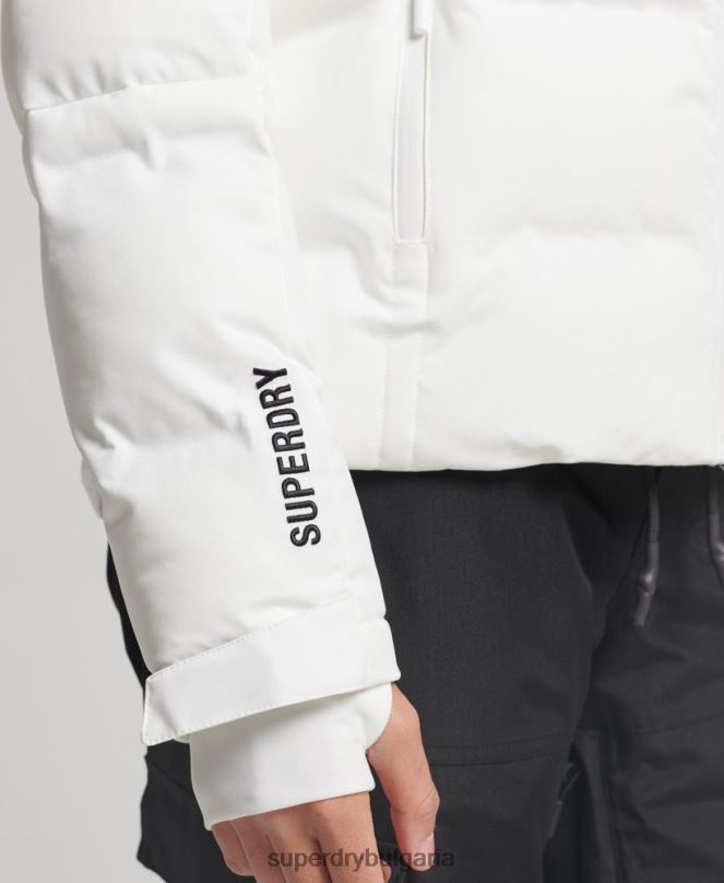 Superdry облекло N00H3638 бяло Жени motion pro пухено яке