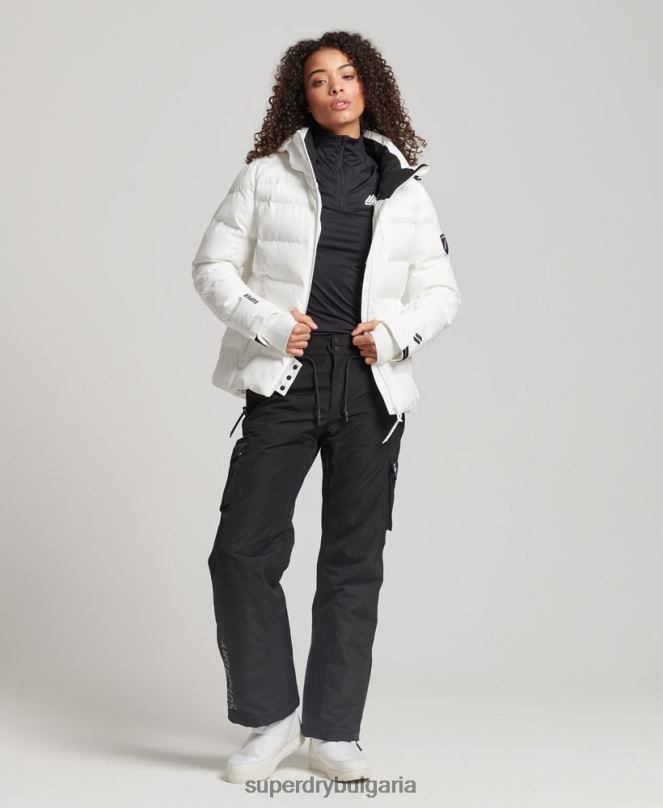 Superdry облекло N00H3638 бяло Жени motion pro пухено яке