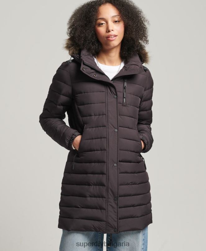 Superdry облекло N00H3656 лилаво Жени супер фуджи яке
