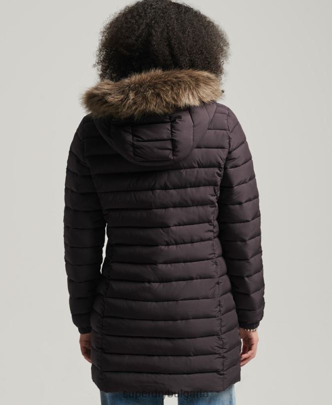 Superdry облекло N00H3656 лилаво Жени супер фуджи яке