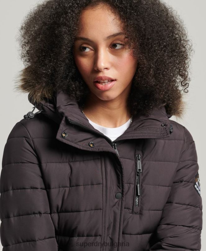 Superdry облекло N00H3656 лилаво Жени супер фуджи яке