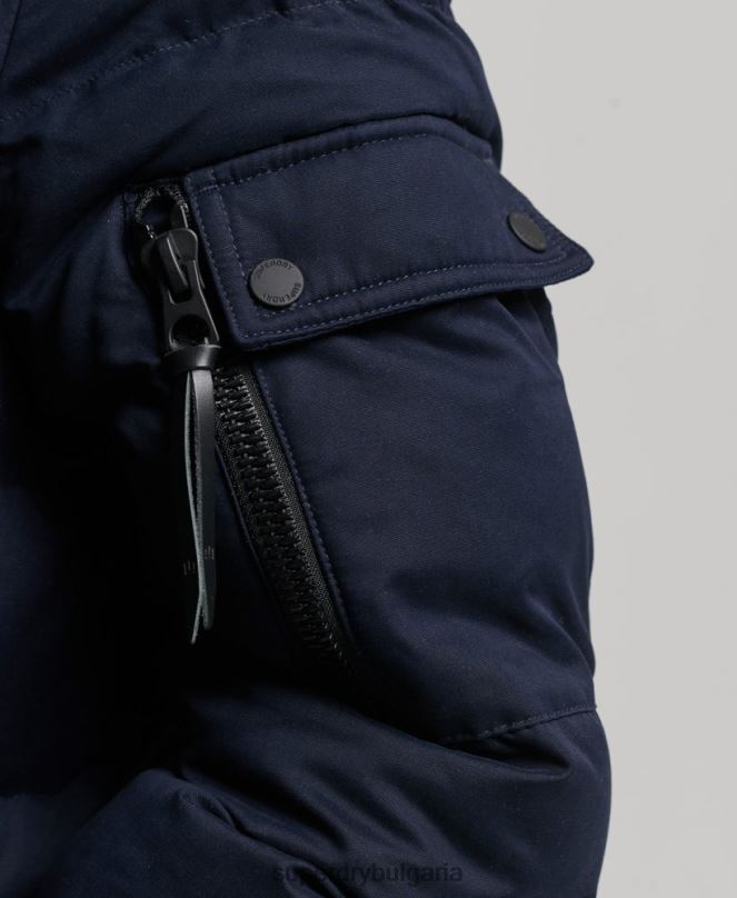 Superdry облекло N00H3658 военноморски флот Жени микрофибърно яке експедиционна парка