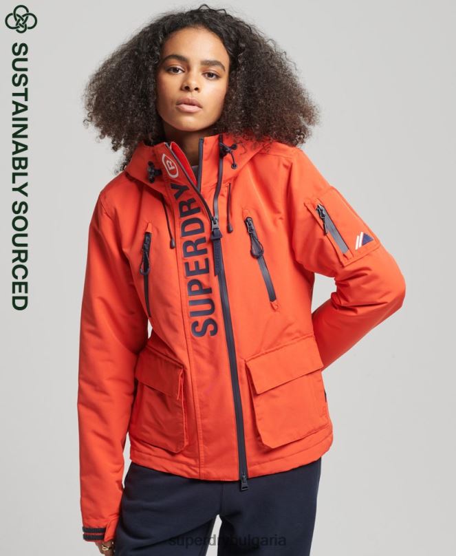 Superdry облекло N00H3663 оранжево Жени върховна sd-ветровка с качулка