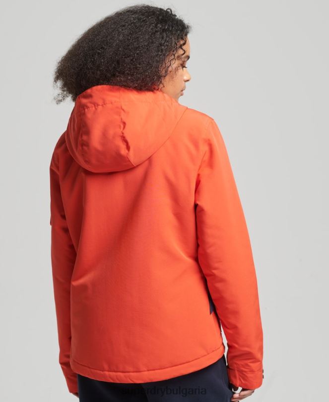 Superdry облекло N00H3663 оранжево Жени върховна sd-ветровка с качулка