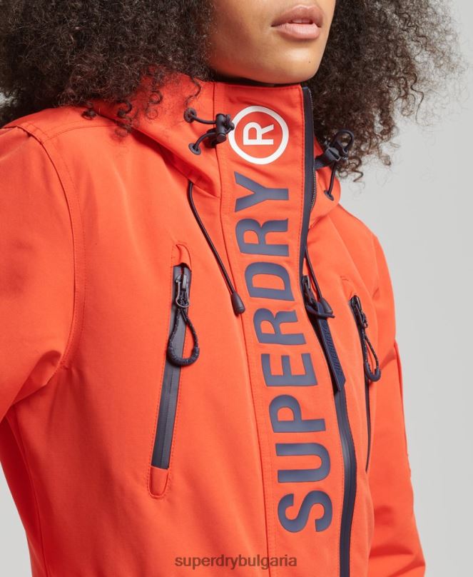 Superdry облекло N00H3663 оранжево Жени върховна sd-ветровка с качулка