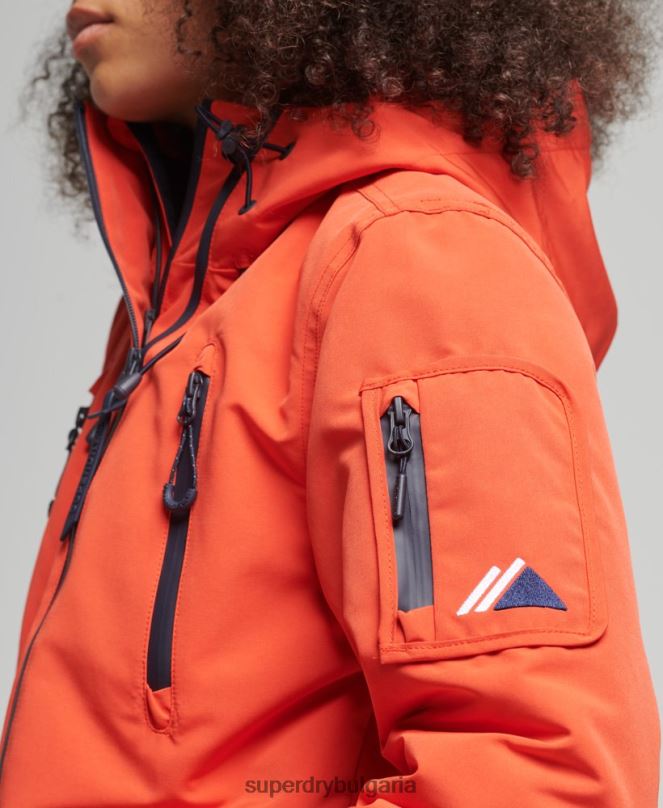 Superdry облекло N00H3663 оранжево Жени върховна sd-ветровка с качулка