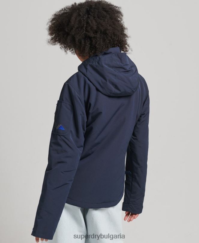 Superdry облекло N00H3664 военноморски флот Жени върховна sd-ветровка с качулка