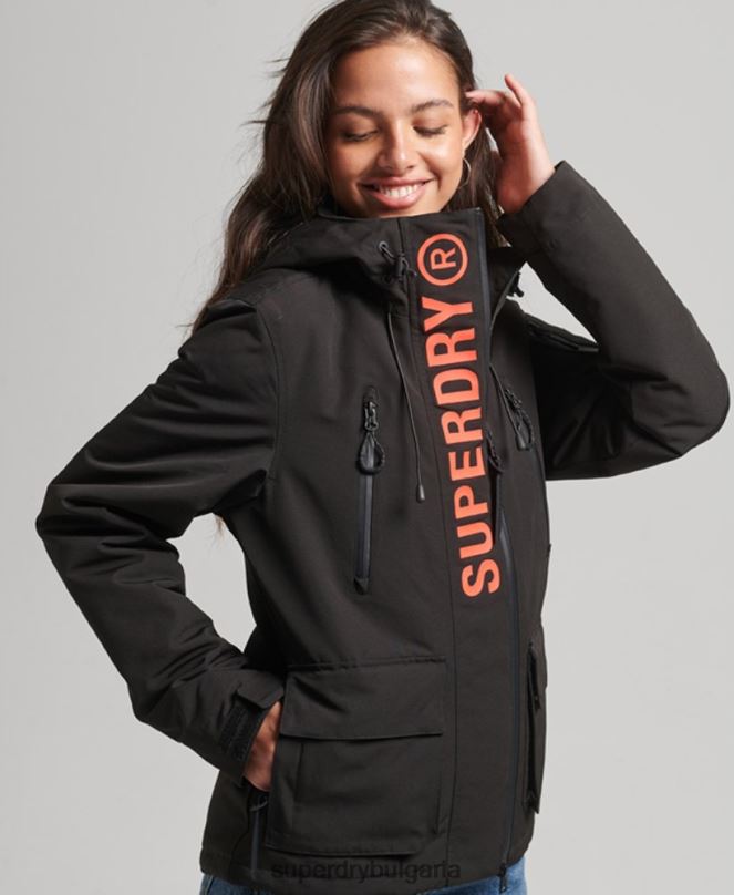 Superdry облекло N00H3665 черен Жени върховна sd-ветровка с качулка