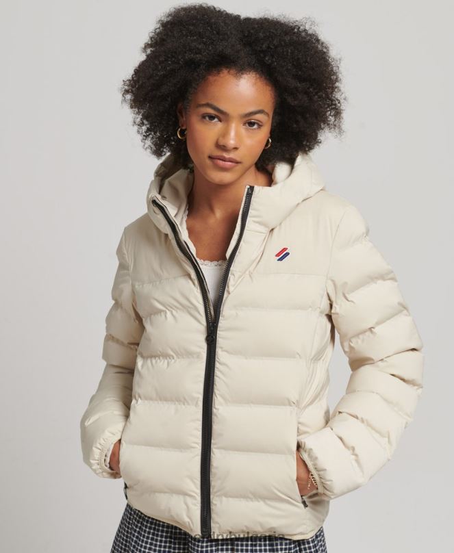Superdry облекло N00H3679 бежово Жени термозапечатано подплатено яке